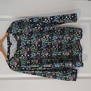 J. Crew Abigail Borg floral 3/4 TShirt